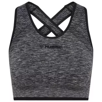 Бесшовный спортивный топ Hummel Una, серый
