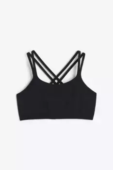 Бесшовный спортивный топ от drymove H&M, черный