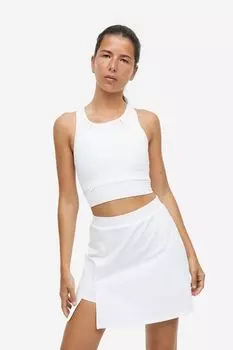 Бесшовный спортивный укороченный топ DryMove H&M, белый