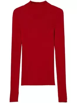 Бесшовный свитер TWINSET с высоким воротом, красный