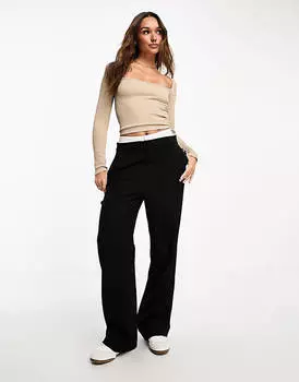 Бесшовный топ с длинными рукавами и круглым вырезом ASOS DESIGN