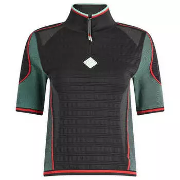 Бесшовный топ с застежкой-молнией на половину длины Casablanca, мультиколор