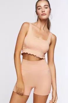 Бесшовный удлиненный спортивный бюстгальтер Forever 21, краски