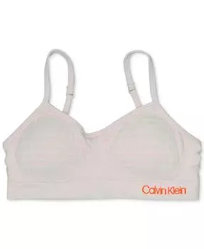 Бесшовный укороченный бюстгальтер для больших девочек Calvin Klein, розовый