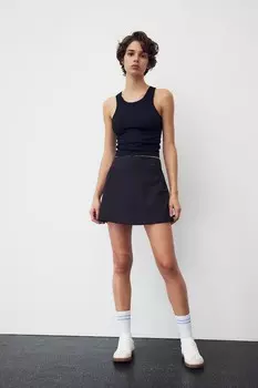 Бесшовный укороченный спортивный топ из материала drymove H&M, черный