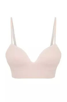 Бесшовный закрытый бюстгальтер Skin Trendyol, бежевый