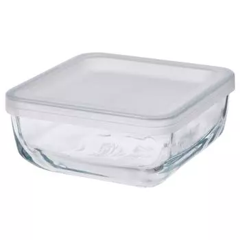 BESTMMA БЕСТЭММА Контейнер для продуктов с крышкой, стекло, 0.5 л IKEA