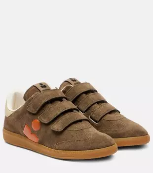 Бет замшевые кроссовки Isabel Marant, Khaki/Orange