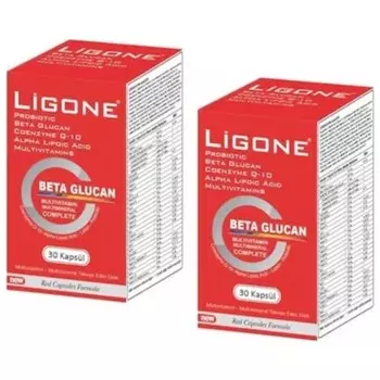 Бета-глюкан пробиотик мультивитамин Ligone, 2 упаковки по 30 капсул