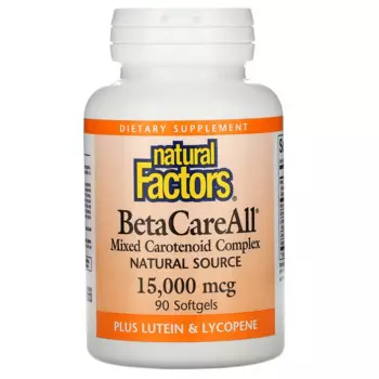 BetaCareAll, 15 000 мкг, 90 мягких таблеток, Natural Factors