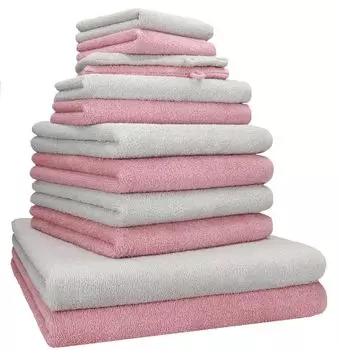 Бетц 12 шт. Набор полотенец Berlin 100% хлопок 2 пляжных полотенца 4 полотенца для рук 2 гостевых полотенца 2 мыльные салфетки 2 моющиеся перчатки цвет нефрит - графит Betzshop