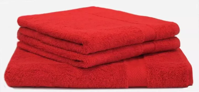 Бетц 3 шт. Набор полотенец для сауны ПРЕМИУМ 1 полотенце для сауны 2 полотенца для рук 100% хлопок Цвет: черный Betzshop, красный