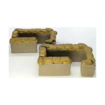 Бетонные бункеры с мешками с песком № 3, WWII - Loose Miniatures (1:32)