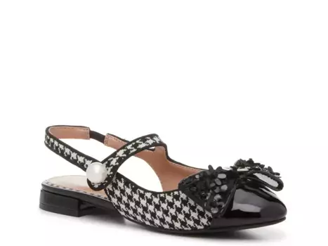 Betsey Johnson Calyan Flat, черно-белая ломаная клетка