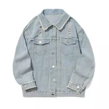 Bettersay Женская джинсовая куртка, Синий