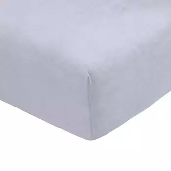 Bettwaren-Shop Nicky велюровая простыня 120x200 - 130x200 см платина