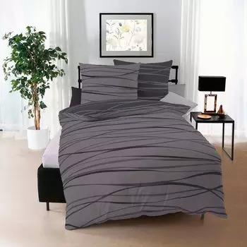 Bettwaren-Shop Постельное белье Mako-Satin Motion банка 200x200 см + 2x 80x80 см