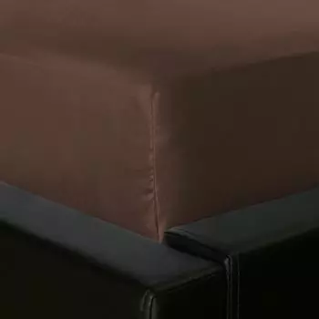 Bettwaren-Shop Uni Mako простыни сатиновые на подгонке 160x200 см шоколадные