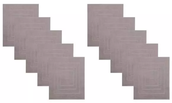 Betz 10 шт. коврик для ванной 60х60 см PALERMO коврик для ванной коврик для ванной коврик для душа 100% хлопок 680г/м цвет: камень Betzshop, серый
