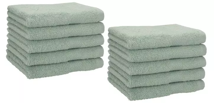 Betz 10 шт. мыльных полотенец PALERMO 100% хлопок размер 30х30 см цвет зелёно-абрикосовый Betzshop, зеленый