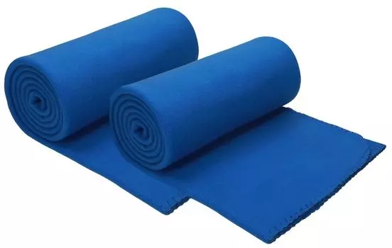 Betz 2 шт. роскошные флисовые одеяла 130х170 см, приятные пледы цвет бензин Betzshop, синий