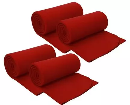 Betz 4 шт. роскошные флисовые одеяла 130х170 см, приятные пледы фиолетового цвета Betzshop, красный