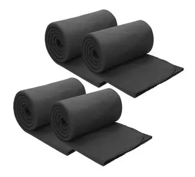 Betz 4 шт. роскошные флисовые одеяла 130х170 см, приятные пледы цвета фуксии Betzshop, серый