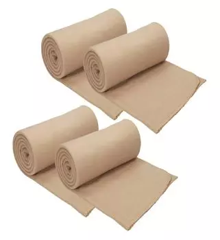 Betz 4 шт. роскошные флисовые одеяла 130х170 см, приятные пледы светло-голубого цвета Betzshop, бежевый