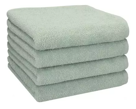 Betz BERLIN набор из 4 полотенец комплект полотенец размер 50x100 см 100% хлопок цвет - серебристо-серый - BERLIN Betzshop, черный