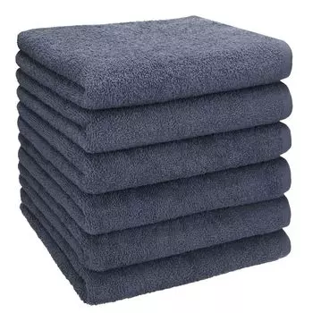 Betz BERLIN набор из 6 полотенец комплект полотенец для рук размер 50х100 см 100% хлопок цвет - графитовый серый - BERLIN Betzshop, темно-серый