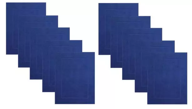 Betz В упаковке 10 ковриков для ванной 50 x 70 см Коврик для ванной ПРЕМИУМ Коврик для ванной Коврик для душа Коврик для душа 100% хлопок 650 г/м цвет: королевский синий Betzshop