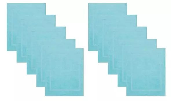 Betz В упаковке 10 ковриков для ванной 50 x 70 см Коврик для ванной ПРЕМИУМ Коврик для ванной Коврик для душа Коврик для душа 100% хлопок 650 г/м цвет: бирюзовый Betzshop