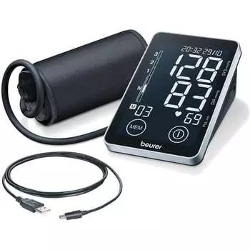 Beurer BM 58 Монитор артериального давления на плече с USB-интерфейсом и обнаружением аритмии для окружности руки 22–30 см