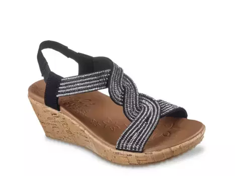 Beverlee Wedge Сандалии Skechers, Black