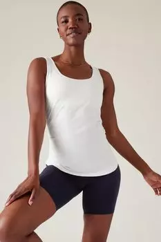Без рукавов с широким вырезом Athleta, белый