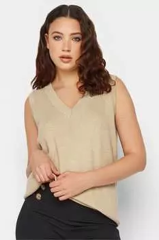 Без рукавов с V-образным вырезом Long Tall Sally, бежевый