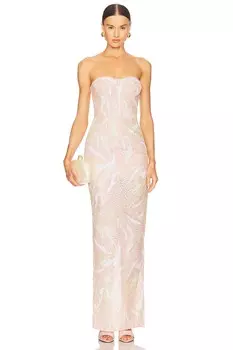 Безбретельное макси-платье Dahlia от Bronx And Banco, blush multi