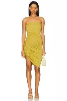 Безбретельное мини-платье Diana от Norma Kamali, asparagus