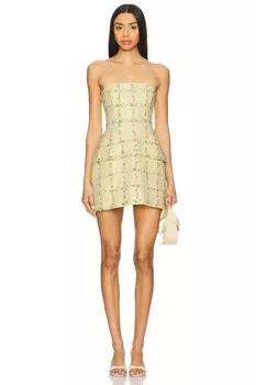 Безбретельный комбинезон-шорты "Бетани" Amanda Uprichard, yellow