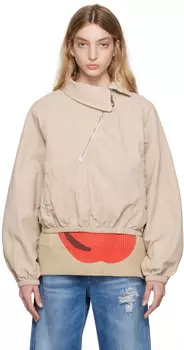 Бежевая асимметричная куртка JW Anderson