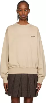 Бежевая базовая толстовка We11done