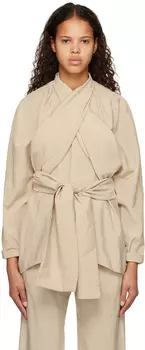 Бежевая блуза с узлом LEMAIRE