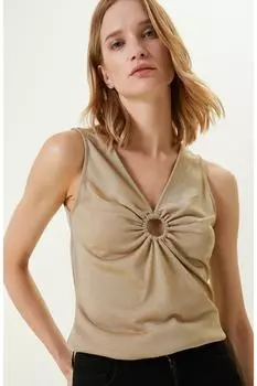 Бежевая блузка Network, бежевый