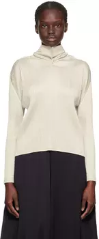 Бежевая блузка с капюшоном Monthly Colors Сентябрь Pleats Please Issey Miyake