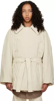 Бежевая дутая куртка LEMAIRE