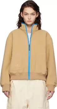 Бежевая флисовая куртка Adidas Originals Edition Wales Bonner, Cardboard