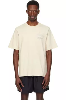 Бежевая футболка «Amiri Hollywood»