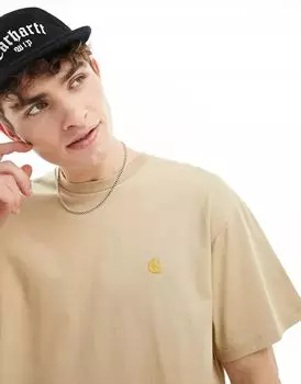 Бежевая футболка Carhartt WIP Chase