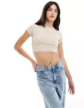 Бежевая футболка Cotton:On Micro