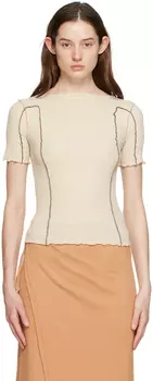 Бежевая футболка Omato Baserange